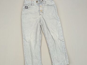 jeansy marchewki: Spodnie jeansowe, 3-4 lat, 104, stan - Dobry