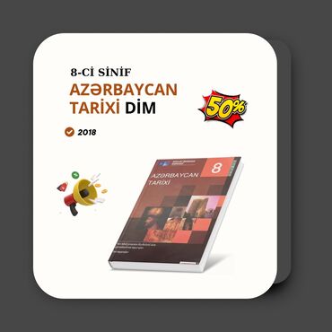 informatika test toplusu 2023: Azərbaycan Tarixi, DİM, 8-ci Sinif •Kitabın ili: 2018 •Kitab səliqəli