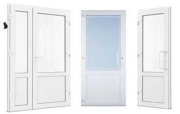 plastikovye i aljuminievye okna dveri: Входная дверь, цвет - Белый
