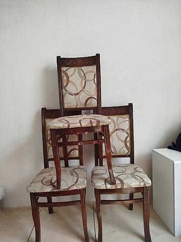 Stullar: Mətbəx üçün, İşlənmiş, Qatlanmayan, rəng - Bej Stul — 1