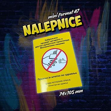 gipsane ciglice: Nalepnice zabranjena prodaja cigareta maloletnim osobama,malih — 1