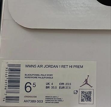 air jordan 4: Məhsul: WMNS Air Jordan 1 Rəng: Black / Fossil – Pale Ivory (qara — 3