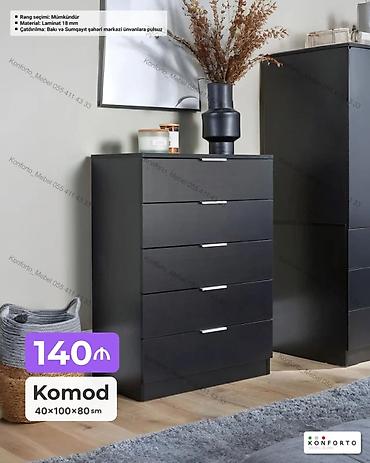 Ev və bağ: Məhsul: Komod Ölçülər: 40 × 100 × 80 sm Material: 18 mm laminat — 1