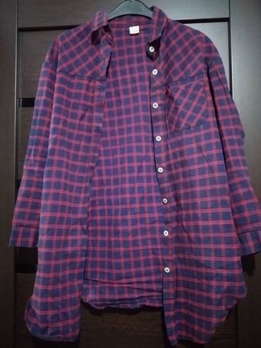 рубашки туники женские: Рубашка, Туника, В клетку, Корея