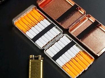 Зажигалки: Металлический портсигар - Корпус из прочного металла с рельефной — 2