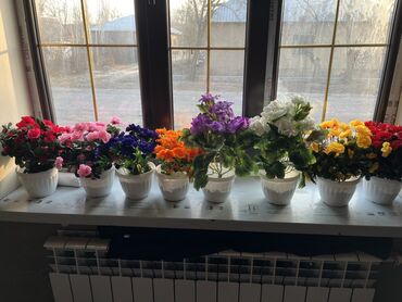 Декоративные цветы: Искусственные горшечные цветы - Яркие декоративные композиции в белых — 7