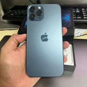 ayfonlar ucuz: IPhone 12 Pro, 128 GB, Pacific Blue, Zəmanət, Face ID, Sənədlərlə