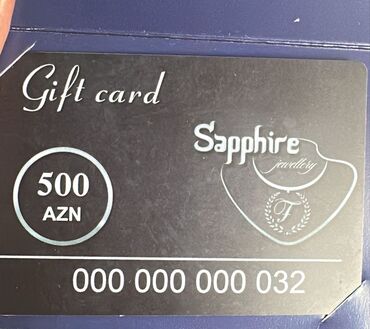 Digər zərgərlik əşyaları: Sapphire Jewellery 'dən 500 Azn dəyərində hədiyyə kartı. Kart