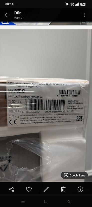 ariston 50: Paltaryuyan maşın Samsung, 7 kq, Yeni, Avtomat, Qurutma var — 3