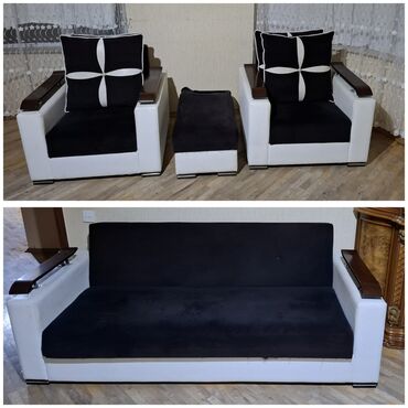 Divanlar: İşlənmiş, Divan, 2 kreslo, Bazalı, Açılan