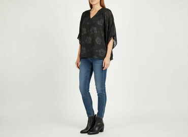 bluzki z głębokim dekoltem plus size: Жіноча блуза, розмір One size