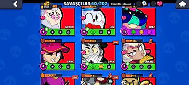 brawl stars 2: Brawl Stars hesabı – 60/102 döyüşçü - Kolleksiya: 60 döyüşçü açıq — 9