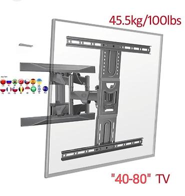 Установка телевизоров: Кронштейн для телевизора поворотно-наклонный от40до80дюймов двурукий ( — 4