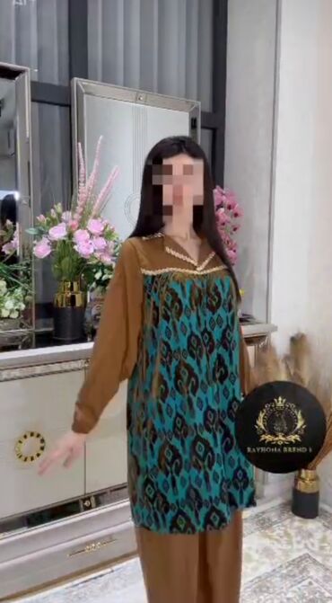 Повседневные платья: Повседневное платье, Лето, Короткая модель, Узбекское