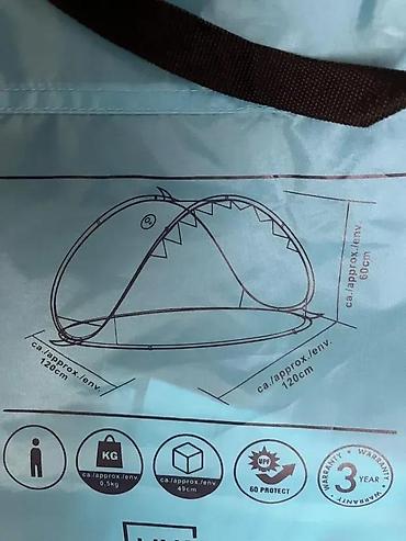 Šatori za decu: Dečiji pop-up šator za plažu u obliku ajkule – Livarno Home - Dizajn — 4