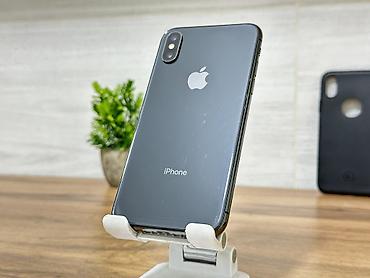 IPhone Xs, Б/у, 64 ГБ, Черный, Чехол, 100 %