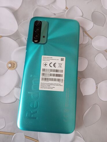 telefonlar samsung: Xiaomi Redmi 9T, 128 GB, rəng - Göy, 
 Barmaq izi