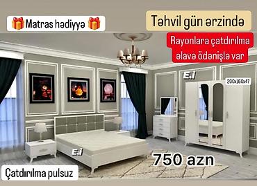 skaf dolab: Yataq otağı dəsti – 750 AZN Dəst tərkibi: - 2 qapılı güzgülü şkaf — 1