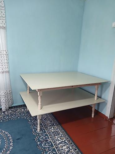 Журнальный стол, Новый, Прямоугольный, Складная, цвет - Бежевый
