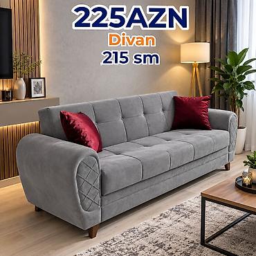 Divan – 215 sm Qiymət: 225 AZN (şəkildə göstərilən) - Rəng: boz - 3