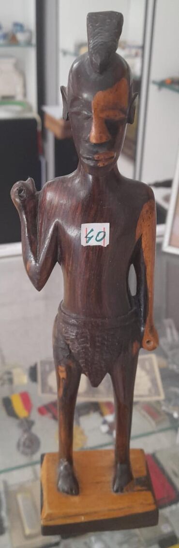 statuetka heykel: Африканская фигура воин ручная работа !