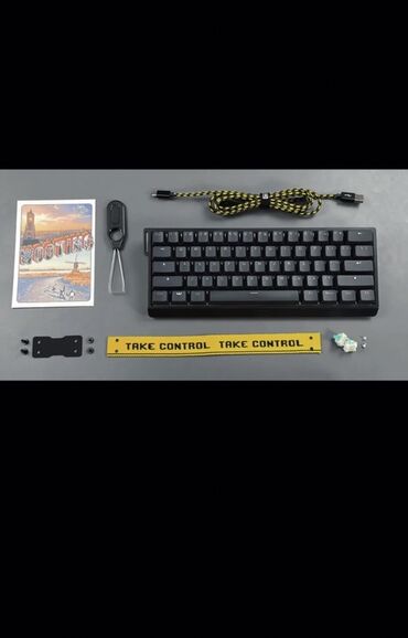 клавиатура мыш: Клавиатура, Механикалык, Зымдуу туташтыруу, Өлчөмү: 60%