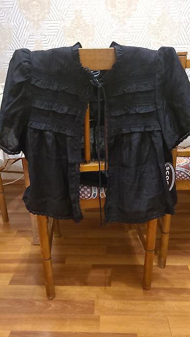 bluzka: Qadın bluz/kimono üstlük - Rəng: qara - Model: önü açıq, ipli bağlama — 1