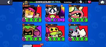drag: Brawl Stars oyunu üçün inkişaf etmiş hesab - Kupa yolu: 54 616 (ən — 2