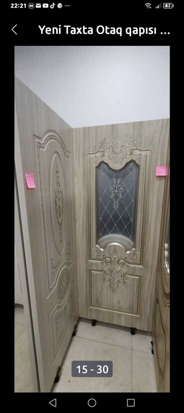 Otaq qapıları: Yeni Otaq qapısı Zamok ilə, Zəmanətsiz, Ödənişli quraşdırma, Pulsuz çatdırılma — 10