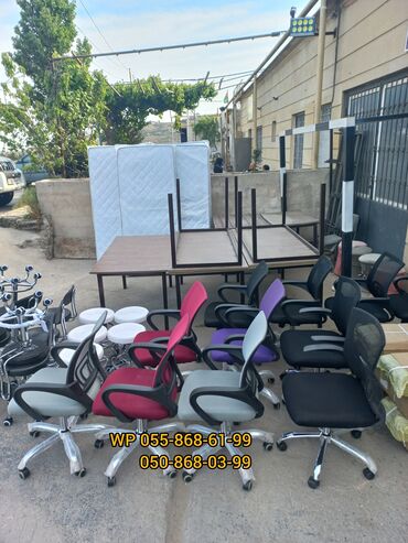 Ofis və oyun kresloları: Yeni, Təkərli, Qolları tənzimlənmir, Parça — 6