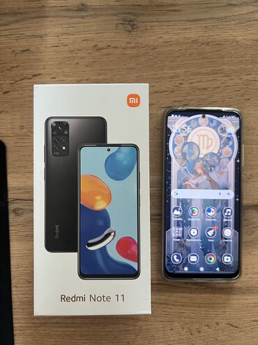 nomad logistics: Xiaomi, Redmi Note 11, Б/у, 128 ГБ, цвет - Черный, 2 SIM