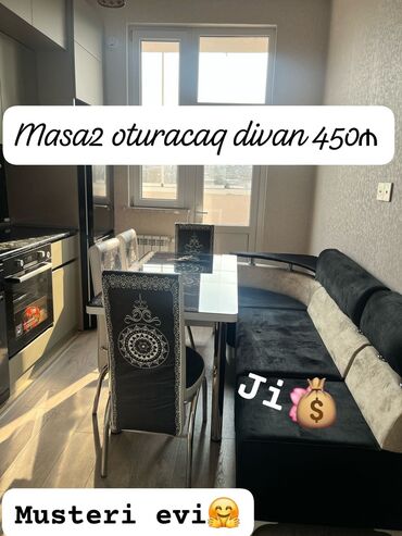 ucuz künc divanlar: Künc divan masa oturacaq rəng seçimi var