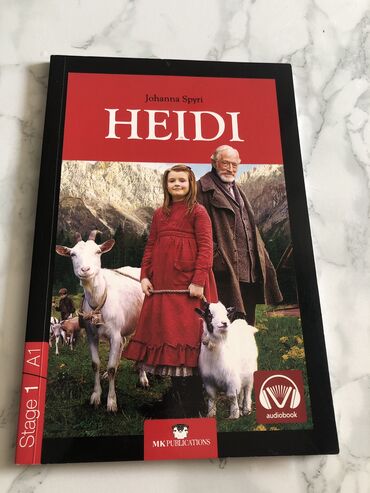 mektebeqeder usaqlar ucun dersler: Heidi kitabı, ingiliscə, əla vəziyyətdə. Kitabın içərisində sözlərin