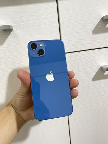 Apple iPhone: IPhone 13, Б/у, 128 ГБ, Blue Titanium, Защитное стекло, Коробка, 80 %