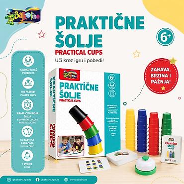 05 klub: Praktične šolje – društvena igra za brzinu i logiku (6+, 2–6 igrača) — 2