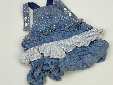 niebieska satynowa sukienka: Sukienka, Next, 3-6 m, stan - Idealny