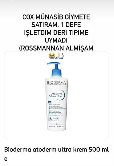 Bioderma Atoderm Crème Ultra – 500 ml - Növ: Üz və bədən üçün