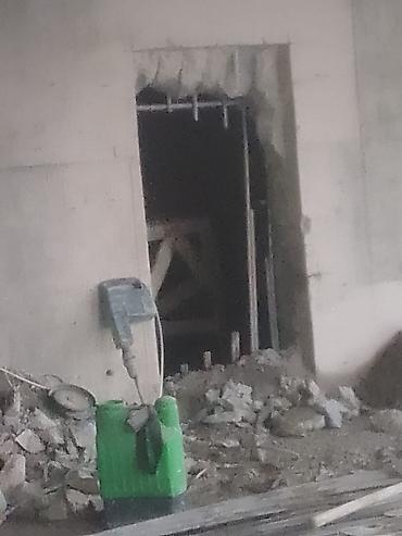 Beton işləri: Beton kəsmə - Beton deşmə xidməti Beton kubik kərpicdən qapı — 8