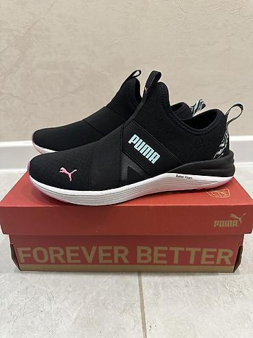 слипоны: Кроссовки, 38, Puma, Новый, цвет - Черный, Бесплатная доставка — 1