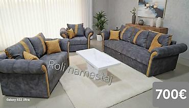 Stilske garniture: Komplet tapaciranih garnitura za dnevni boravak – moderan Chesterfield — 21