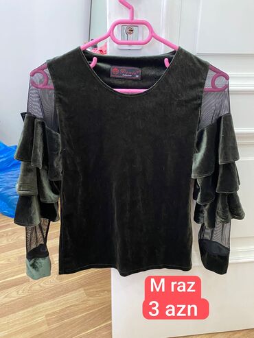 Futbolka və maykalar: Qadın köynək/top dəsti 1) Zara lilac rəngli qısa top - V şəkilli — 19