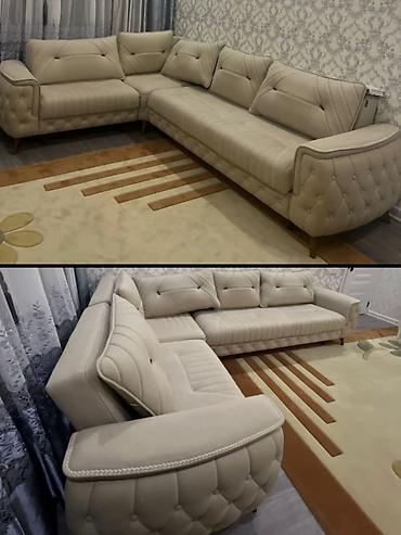 Künc divan 600₼, açılır baza var. Ölçü 3.20/2.20. Alınıb işlənməyib — 1