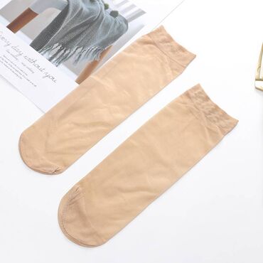 футбольные носки: Женские носки капроновые, цвет бронза - 5 пар