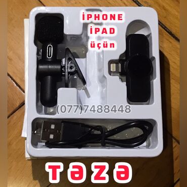 telefon mikrofonları: Yaxa Mikrafonu (TƏZƏ) 🔻 iPhone və iPad üçün Xaricdən gətirilib Bütün
