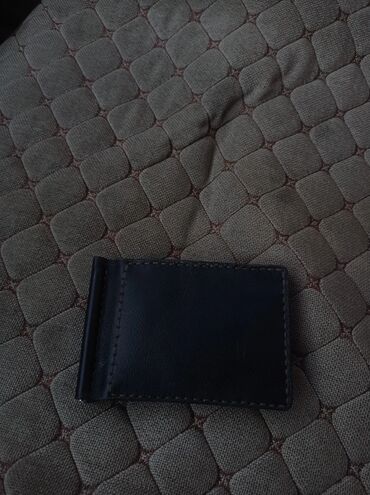 кошелек мужской кожаный ручной работы: Компактный мужской кошелек‑зажим для купюр - Материал: натуральная