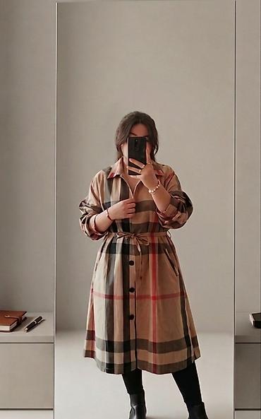 пальто zara: Пальто, Burberry, цвет - Бежевый — 1