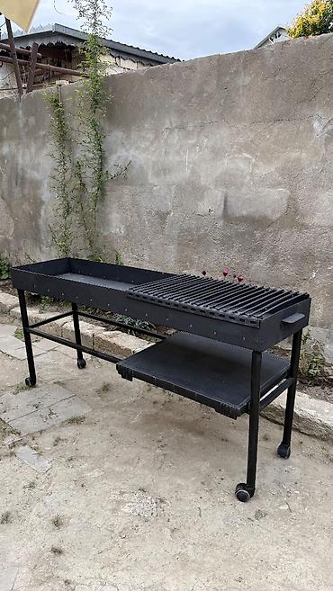 Manqallar, qrillər, barbekyu: Yeni manqal,eni 40sm,uzunluğu 1.50sm,qalın keyfiyyətli dəmirdən — 2