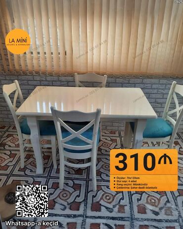 metbex ucun cilciraqlar: Для кухни, Нераскладной, Прямоугольный стол, 4 стула