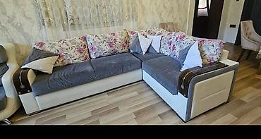 Divanlar: Künc divan, İşlənmiş, Açılan, Bazalı, Parça, Çatdırılma yoxdur — 1