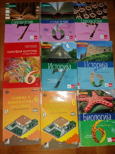 Books, Magazines, CDs, DVDs: Udzbenici 7.razred sa slike. komad 400din.
061/